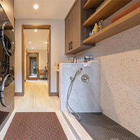 MSI Domino Carrara Matte Penny Round Mosaic — surface detail in natural tonality