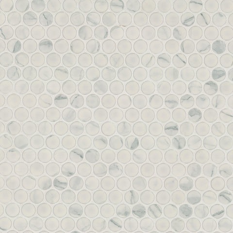 MSI Domino Carrara Matte Penny Round Mosaic