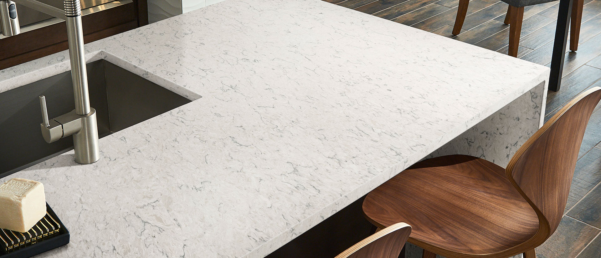 MSI Carrara Mist - Quartz Island Countertop