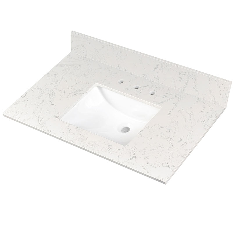 MSI Carrara Sky Vanity Tops — surface detail in natural tonality