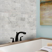 MSI Carrara White Subway Tile 3x6 — surface detail in white tonality