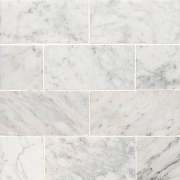 MSI Carrara White Subway Tile 3x6