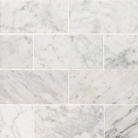 MSI Carrara White Subway Tile 3x6 — Natural Stone Mosaic in white tonality