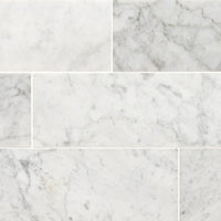 MSI Carrara White Marble Tile 4x12 — Natural Stone Mosaic in white tonality
