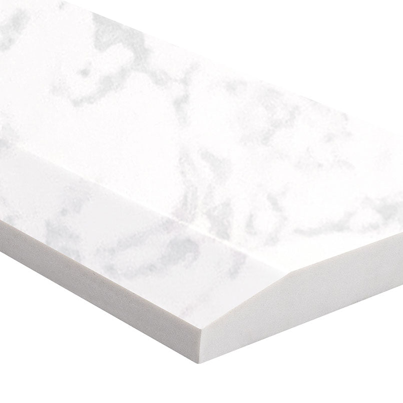 MSI Carrara White 5x30x0.62 Polished Single Hollywood Threshold — Marble Threshold in white tonality