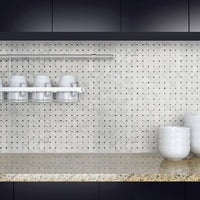 MSI Carrara White Basketweave Tile — surface detail in white tonality