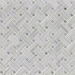 Carrara White Basketweave Tile - Polished