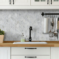 MSI Carrara White Blanco Pattern Tile — surface detail in white tonality