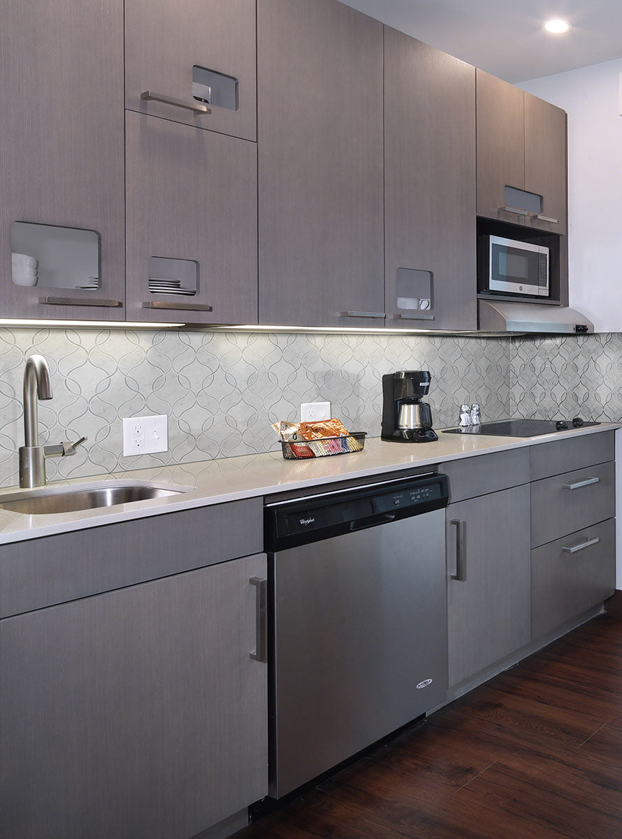 MSI Carrara White Ellipsis Tile — surface detail in white tonality