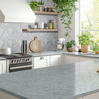 MSI Carrara White Ellipsis Tile — surface detail in white tonality