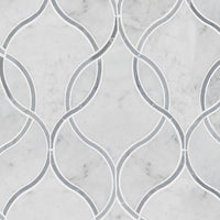 MSI Carrara White Ellipsis Tile — Natural Stone Mosaic in white tonality