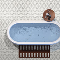 MSI Carrara White Geometric Tile — surface detail in white tonality