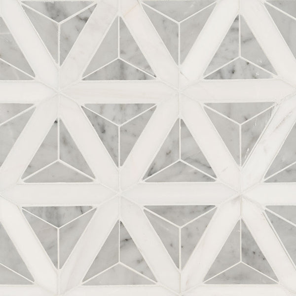 MSI Carrara White Geometric Tile