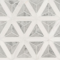 MSI Carrara White Geometric Tile — Natural Stone Mosaic in white tonality
