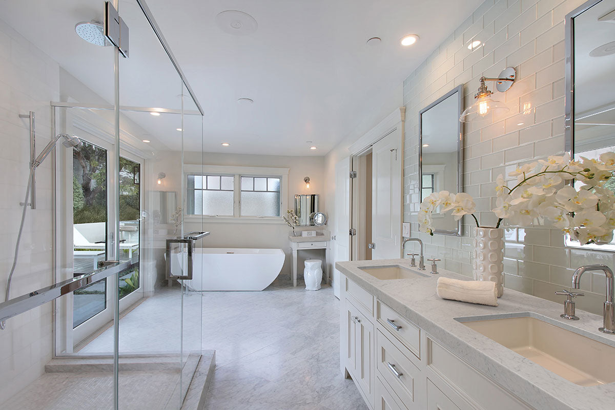 MSI Carrara White — surface detail in white tonality quarried heritage stone slab for residential install
