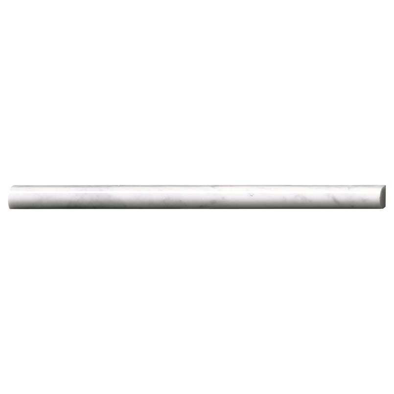 MSI Carrara White Pencil Molding — Tile Trim in white tonality