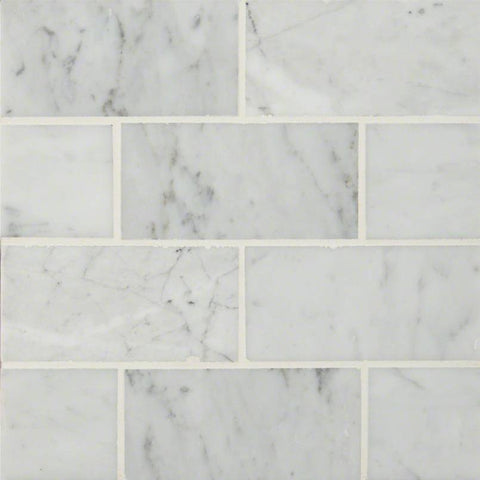 MSI Carrara White Subway Tile 3x6