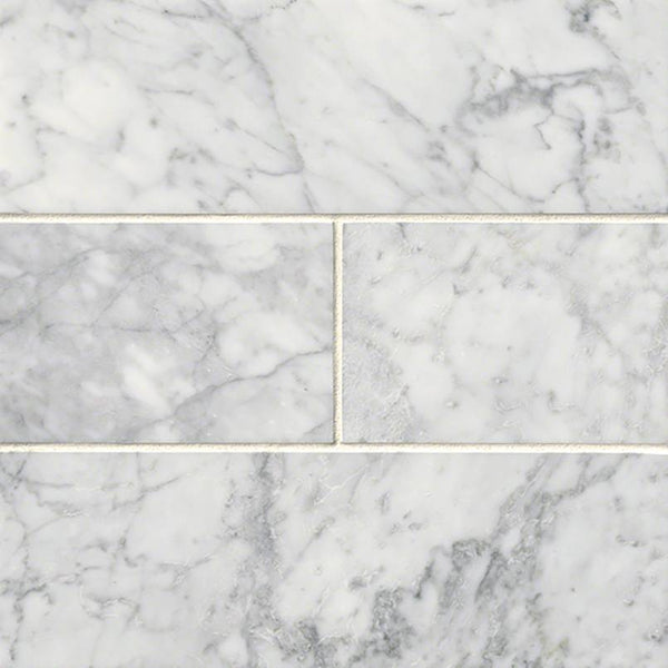 MSI Carrara White Marble Subway Tile 4x12