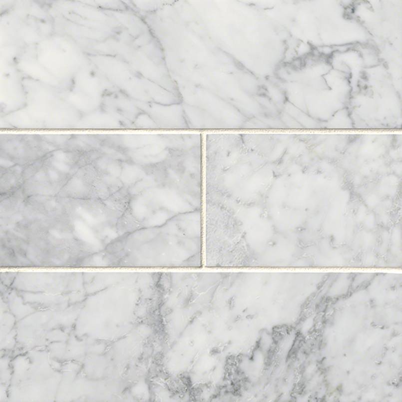 MSI Carrara White Marble Subway Tile 4x12 — Natural Stone Mosaic in white tonality