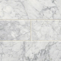 MSI Carrara White Marble Subway Tile 4x12 — Natural Stone Mosaic in white tonality