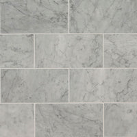 MSI Carrara White Subway Tile 6x12 — Natural Stone Mosaic in white tonality