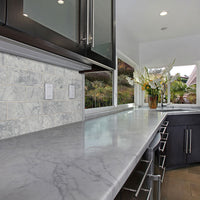MSI Carrara White Marble Subway Tile 4x12 — surface detail in white tonality