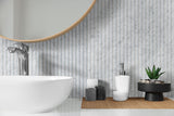 MSI Carrara White Valentino Fluted 12x24 Honed