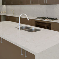 MSI Cashmere Taj Quartz — surface detail in natural tonality