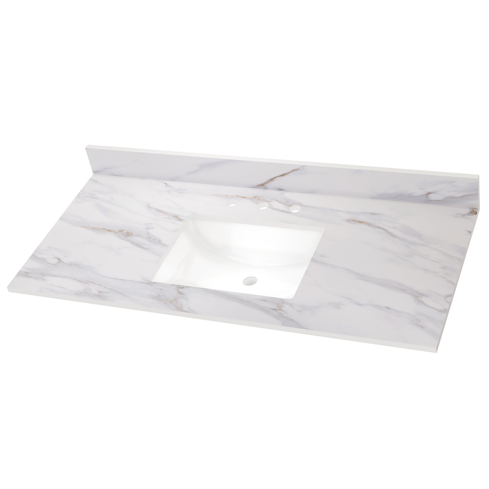 MSI Calacatta Castana Vanity Tops — surface detail in natural tonality
