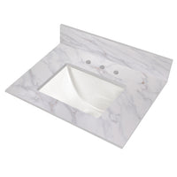 MSI Calacatta Castana Vanity Tops engineered single-piece integrated-bowl vanity top