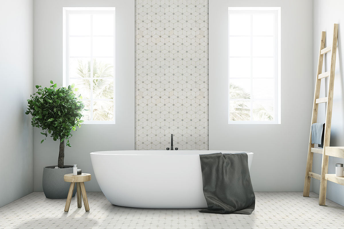 MSI Bianco Dolomite Cecily Grigio Polished — surface detail in natural tonality