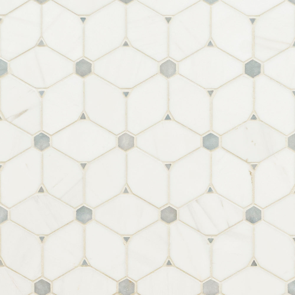 MSI Bianco Dolomite Cecily Grigio Polished — Natural Stone Mosaic