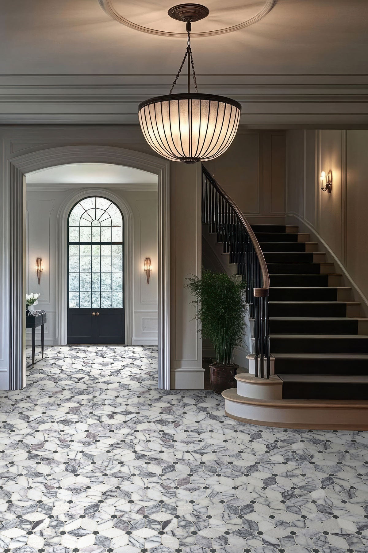 MSI Cecily Lilac Polished Tile — surface detail in natural tonality