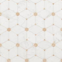 MSI Bianco Dolomite Cecily Pattern Marble Tile — Natural Stone Mosaic