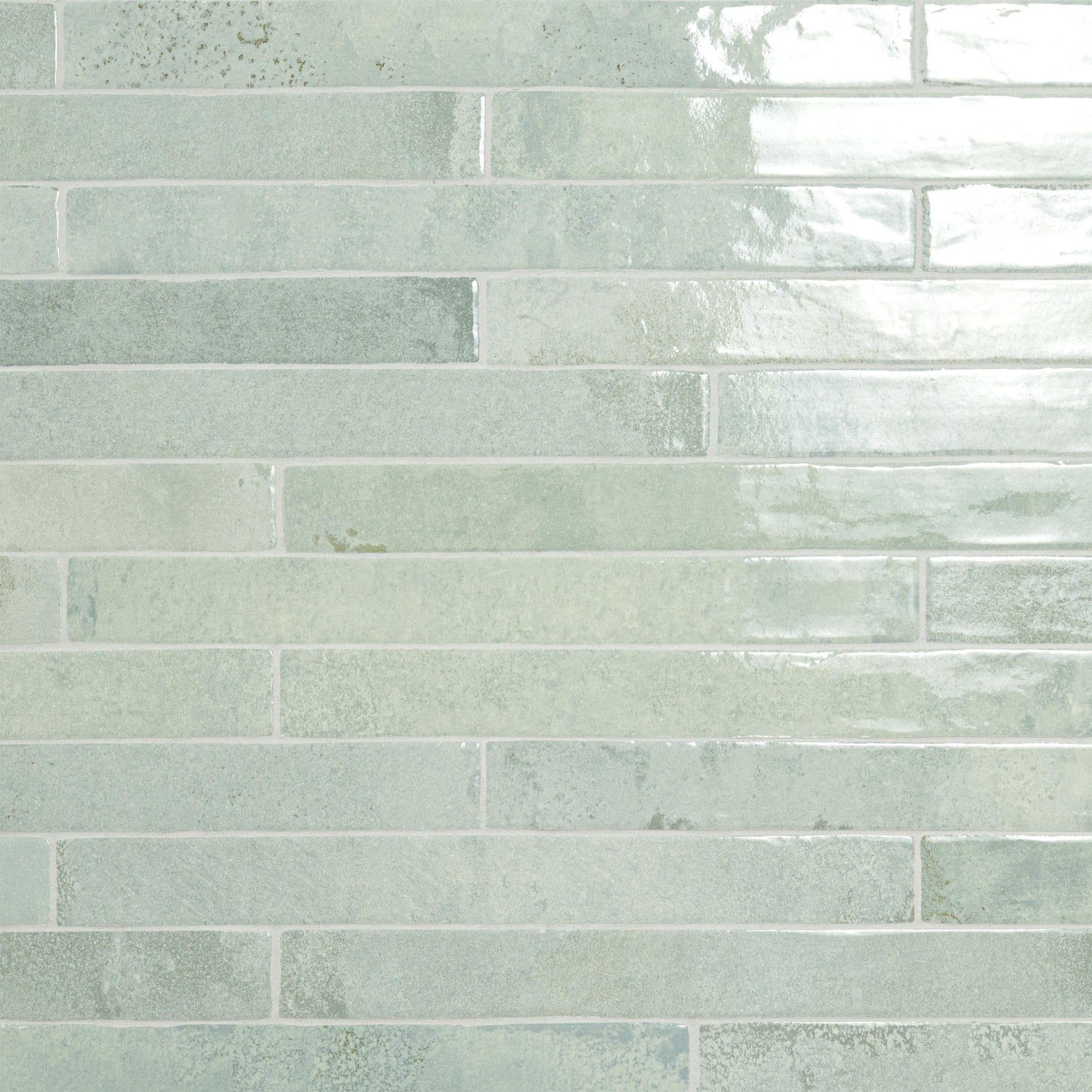 MSI Flamenco Celtic Aqua 2x18 Glossy — Porcelain Wall Tile in aqua tonality