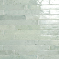 MSI Flamenco Celtic Aqua 2x18 Glossy — Porcelain Wall Tile in aqua tonality