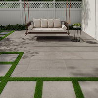 MSI Cementique Silver Porcelain Paver — surface detail in silver tonality