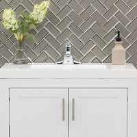 MSI Champagne Bevel Herringbone 8mm — surface detail in champagne tonality