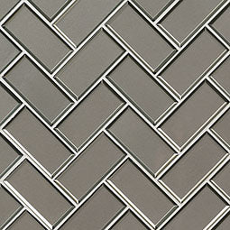 Champagne Bevel Herringbone 8mm