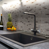 MSI Champagne Blend Interlocking Glass Tile — surface detail in champagne tonality