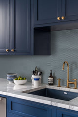 MSI Cielo Azul Pennyround Glossy Mosaic Tile