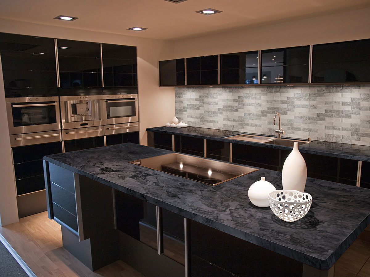 MSI Cirrus Gray quartzite countertop room scene