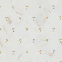 MSI Citadel Gold Trident Tile — Glass Mosaic Tile in gold tonality