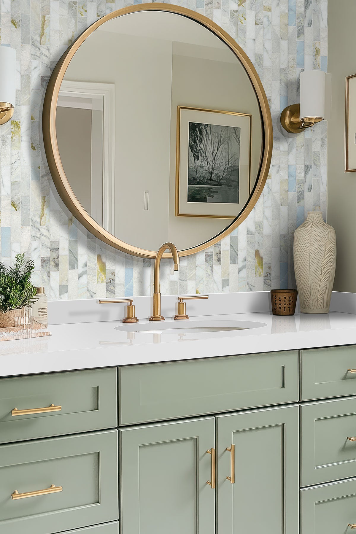 MSI Cloudland 2x6 Polished Subway Tile — room scene