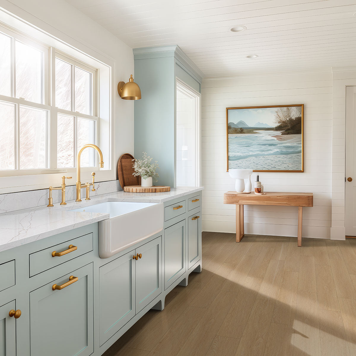 MSI Laurel Coastal Cottage Luxury Vinyl Plank Flooring — surface detail in natural tonality