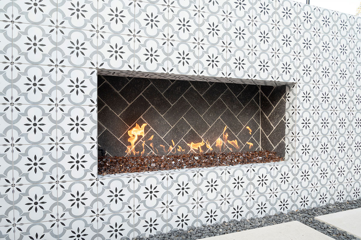 MSI Copper Brown — surface detail in brown tonality tempered tumbled reflective fire feature fill