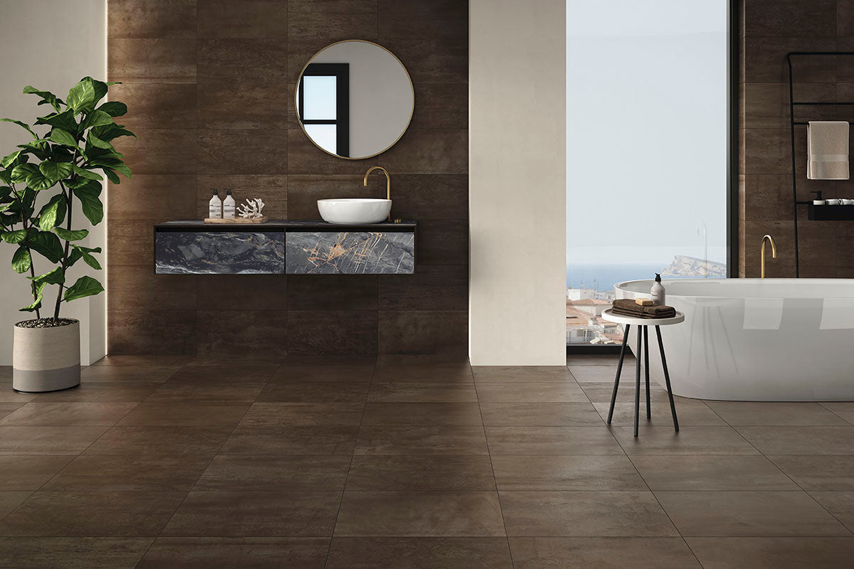 MSI Oxide Copper Porcelain Tile — room scene