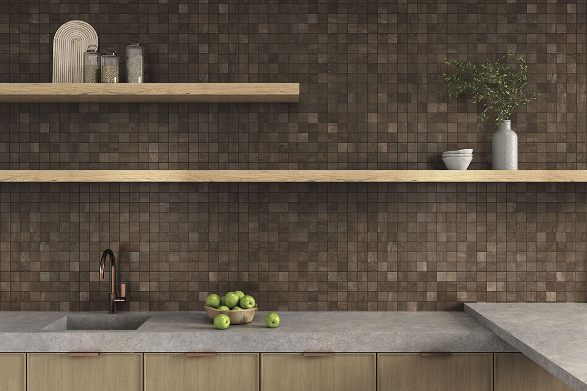 MSI Oxide Copper Porcelain Tile — room scene