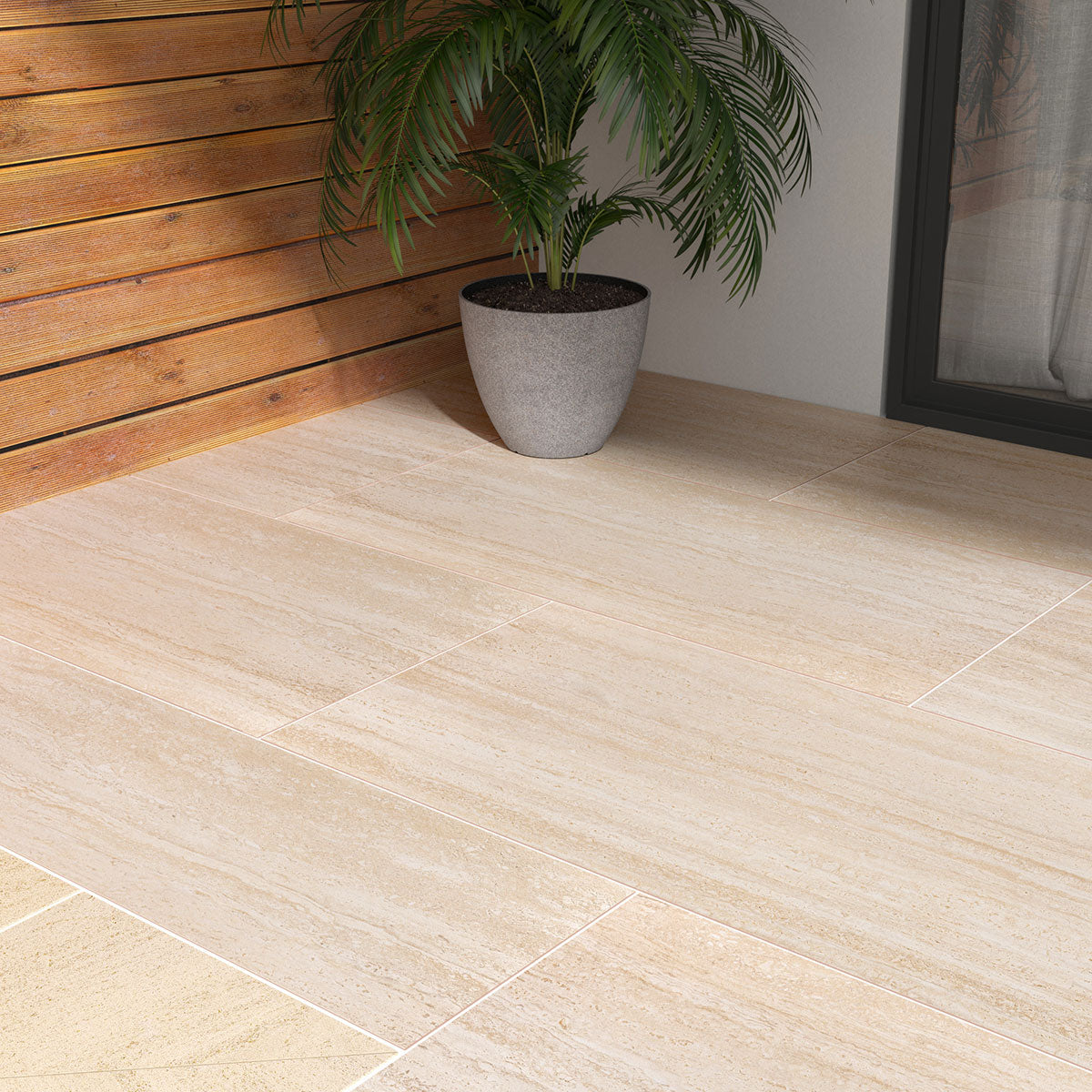 MSI Cordova Avorio Porcelain Paver — surface detail in natural tonality