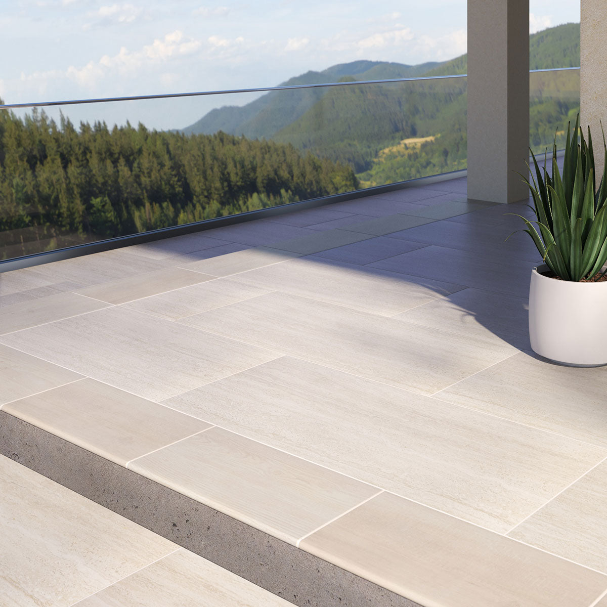 MSI Cordova Lablanca Porcelain Paver — surface detail in natural tonality